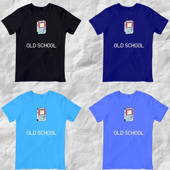 Old School T-Shirt, 90s T-Shirt, Custom Tee, Gaming Shirt, Gildan, Light Blue - Picture 9 of 10